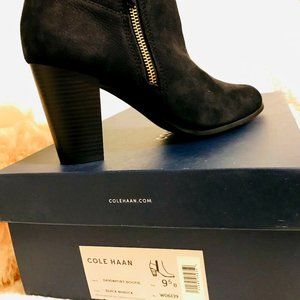 Cole Haan DavenPort Bootie - Black Nubuck - 9.5